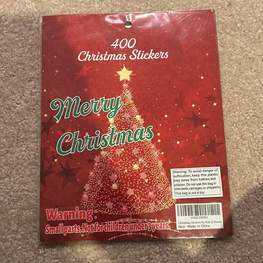 NWT 400 Christmas Stickers (8 sheets)